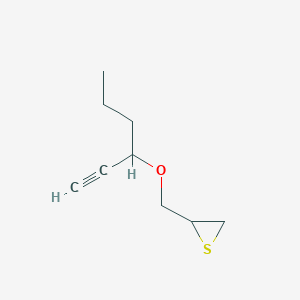 molecular formula C9H14OS B14556092 Thiirane, [(1-ethynylbutoxy)methyl]- CAS No. 62248-13-9