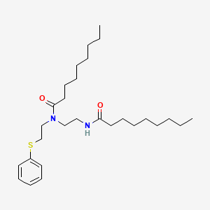 molecular formula C28H48N2O2S B14556103 N-[2-(Nonanoylamino)ethyl]-N-[2-(phenylsulfanyl)ethyl]nonanamide CAS No. 61797-83-9