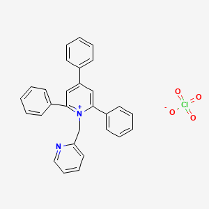 molecular formula C29H23ClN2O4 B14556156 Pyridinium, 2,4,6-triphenyl-1-(2-pyridinylmethyl)-, perchlorate CAS No. 61655-16-1