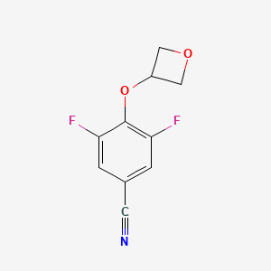 molecular formula C10H7F2NO2 B1455617 3,5-Difluoro-4-(oxetan-3-yloxy)benzonitrile CAS No. 1349718-43-9