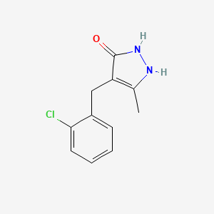 molecular formula C11H11ClN2O B1455625 4-(2-chlorobenzyl)-3-methyl-1H-pyrazol-5-ol CAS No. 1211450-13-3