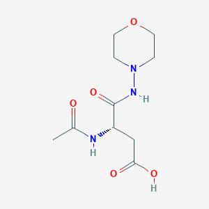molecular formula C10H17N3O5 B14556284 N~2~-Acetyl-N-morpholin-4-yl-L-alpha-asparagine CAS No. 61980-10-7