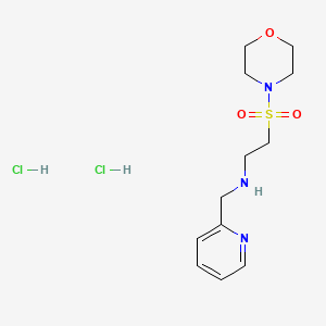 molecular formula C12H21Cl2N3O3S B1455629 [2-(Morpholin-4-ylsulfonyl)ethyl](pyridin-2-ylmethyl)amine dihydrochloride CAS No. 1332530-38-7