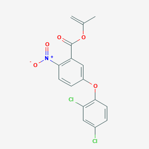 molecular formula C16H11Cl2NO5 B14556291 Prop-1-en-2-yl 5-(2,4-dichlorophenoxy)-2-nitrobenzoate CAS No. 62214-15-7