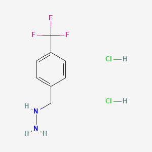 molecular formula C8H11Cl2F3N2 B1455631 (4-(Trifluoromethyl)benzyl)hydrazine dihydrochloride CAS No. 1349718-18-8