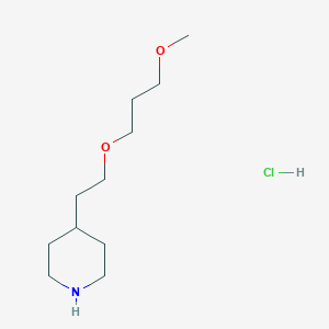 molecular formula C11H24ClNO2 B1455634 3-Methoxypropyl 2-(4-piperidinyl)ethyl ether hydrochloride CAS No. 1220031-40-2