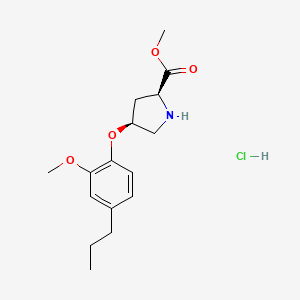 Methyl (2S,4S)-4-(2-methoxy-4-propylphenoxy)-2-pyrrolidinecarboxylate hydrochloride