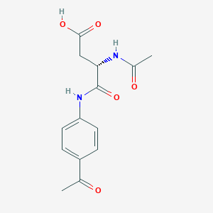 molecular formula C14H16N2O5 B14556398 N~2~-Acetyl-N-(4-acetylphenyl)-L-alpha-asparagine CAS No. 61980-03-8