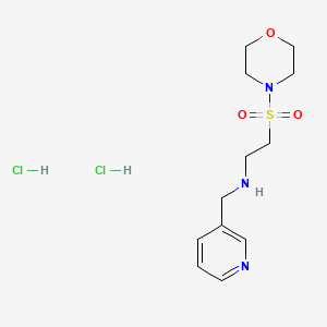 molecular formula C12H21Cl2N3O3S B1455645 [2-(Morpholin-4-ylsulfonyl)ethyl](pyridin-3-ylmethyl)amine dihydrochloride CAS No. 1332530-20-7