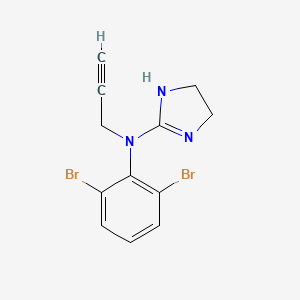 molecular formula C12H11Br2N3 B14556480 N-(2,6-Dibromophenyl)-N-(prop-2-yn-1-yl)-4,5-dihydro-1H-imidazol-2-amine CAS No. 61939-85-3