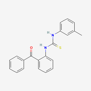 molecular formula C21H18N2OS B14556504 Thiourea, N-(2-benzoylphenyl)-N'-(3-methylphenyl)- CAS No. 61964-63-4