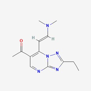 1-{7-[(E)-2-(dimethylamino)vinyl]-2-ethyl[1,2,4]triazolo[1,5-a]pyrimidin-6-yl}ethanone