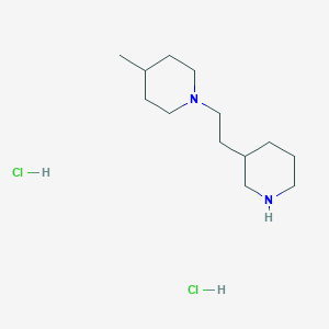 molecular formula C13H28Cl2N2 B1455654 4-Methyl-1-[2-(3-piperidinyl)ethyl]piperidine dihydrochloride CAS No. 1220020-83-6