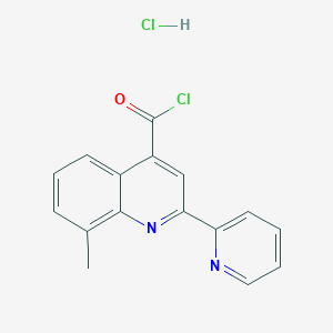 molecular formula C16H12Cl2N2O B1455657 8-Methyl-2-(pyridin-2-yl)quinoline-4-carbonyl chloride hydrochloride CAS No. 1332530-73-0
