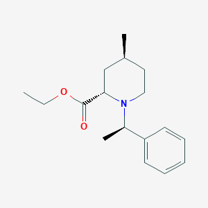 molecular formula C17H25NO2 B145566 ethyl (2S,4S)-4-methyl-1-[(1R)-1-phenylethyl]piperidine-2-carboxylate CAS No. 134984-77-3