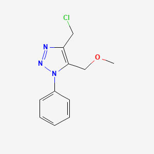 molecular formula C11H12ClN3O B1455663 4-(氯甲基)-5-(甲氧基甲基)-1-苯基-1H-1,2,3-三唑 CAS No. 1338688-23-5