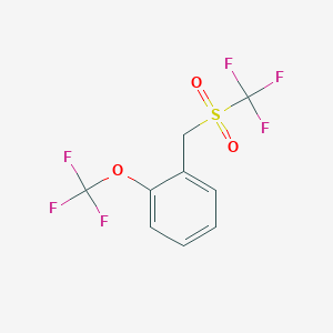 molecular formula C9H6F6O3S B1455667 2-(Trifluoromethoxy)benzyl trifluoromethyl sulphone CAS No. 1346521-39-8