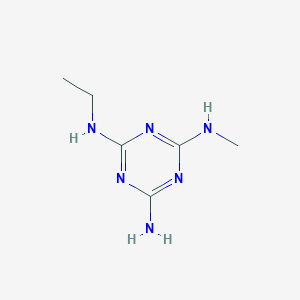 molecular formula C6H12N6 B14556672 N~2~-Ethyl-N~4~-methyl-1,3,5-triazine-2,4,6-triamine CAS No. 61912-37-6