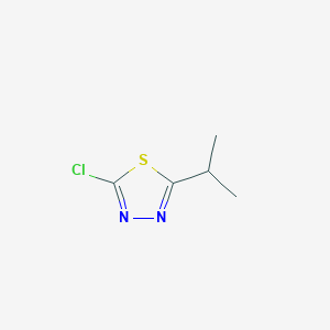 molecular formula C5H7ClN2S B1455669 2-Chloro-5-isopropyl-1,3,4-thiadiazole CAS No. 1330756-32-5