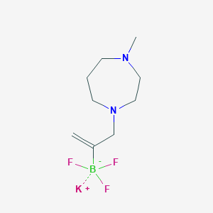 molecular formula C9H17BF3KN2 B1455670 Potassium 3-(4-methyl-1,4-diazepan-1-YL)prop-1-EN-2-yltrifluoroborate CAS No. 1357559-45-5
