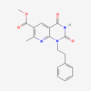 molecular formula C18H17N3O4 B1455671 Methyl 7-methyl-2,4-dioxo-1-(2-phenylethyl)-1,2,3,4-tetrahydropyrido[2,3-d]pyrimidine-6-carboxylate CAS No. 1324060-47-0