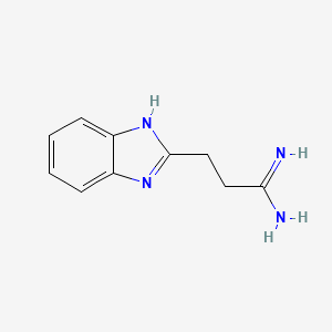 molecular formula C10H12N4 B1455674 3-(1H-benzimidazol-2-yl)propanimidamide CAS No. 1306739-41-2