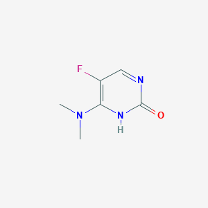 molecular formula C6H8FN3O B1455675 6-(dimethylamino)-5-fluoro-2(1H)-pyrimidinone CAS No. 1338494-87-3