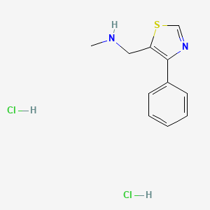 molecular formula C11H14Cl2N2S B1455680 N-甲基-1-(4-苯并噻唑-5-基)甲胺二盐酸盐 CAS No. 1332529-21-1
