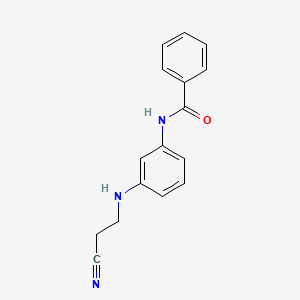 molecular formula C16H15N3O B14556802 N-{3-[(2-Cyanoethyl)amino]phenyl}benzamide CAS No. 61679-34-3
