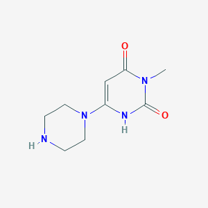 molecular formula C9H14N4O2 B1455683 3-methyl-6-(piperazin-1-yl)pyrimidine-2,4(1H,3H)-dione CAS No. 1239844-13-3