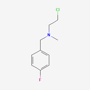 molecular formula C10H13ClFN B1455684 (2-Chloroethyl)[(4-fluorophenyl)methyl]methylamine CAS No. 709-87-5