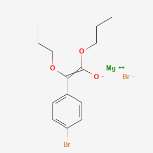 molecular formula C14H18Br2MgO3 B14556866 Magnesium bromide (4-bromophenyl)(propoxy)(propoxycarbonyl)methanide (1/1/1) CAS No. 62123-97-1