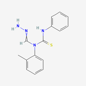 molecular formula C15H16N4S B14556873 N-(2-Methylphenyl)-N-(phenylcarbamothioyl)methanehydrazonamide CAS No. 62020-74-0