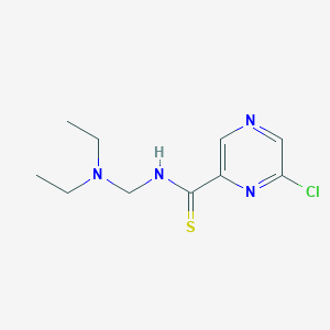molecular formula C10H15ClN4S B14556879 Pyrazinecarbothioamide, 6-chloro-N-[(diethylamino)methyl]- CAS No. 61689-55-2