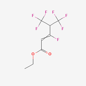 molecular formula C8H7F7O2 B14556895 Ethyl 3,5,5,5-tetrafluoro-4-(trifluoromethyl)pent-2-enoate CAS No. 62116-52-3