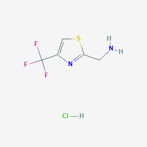 molecular formula C5H6ClF3N2S B1455692 [4-(Trifluoromethyl)-1,3-thiazol-2-yl]methanamine hydrochloride CAS No. 1315368-85-4