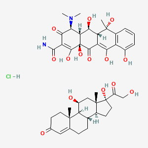 molecular formula C43H55ClN2O14 B14556938 Oxytetracycline hydrochloride and hydrocortisone acetate CAS No. 62213-88-1
