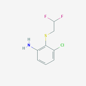 molecular formula C8H8ClF2NS B1455694 3-Chloro-2-[(2,2-difluoroethyl)sulfanyl]aniline CAS No. 1179075-22-9