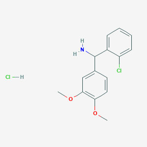 molecular formula C15H17Cl2NO2 B1455698 (2-氯苯基)(3,4-二甲氧基苯基)甲胺盐酸盐 CAS No. 1354949-76-0