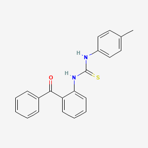 molecular formula C21H18N2OS B14556999 Thiourea, N-(2-benzoylphenyl)-N'-(4-methylphenyl)- CAS No. 61964-65-6