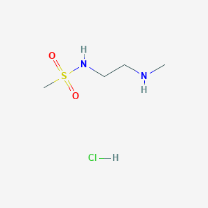 molecular formula C4H13ClN2O2S B1455700 N-[2-(methylamino)ethyl]methanesulfonamide hydrochloride CAS No. 1306604-30-7