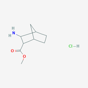 molecular formula C9H16ClNO2 B1455701 Methyl 3-aminobicyclo[2.2.1]heptane-2-carboxylate hydrochloride CAS No. 1315366-37-0