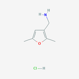 molecular formula C7H12ClNO B1455703 (2,5-Dimethylfuran-3-yl)methanamine hydrochloride CAS No. 1306604-69-2