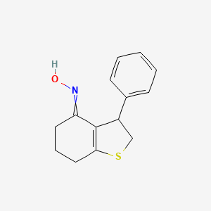 molecular formula C14H15NOS B14557041 N-(3-Phenyl-3,5,6,7-tetrahydro-1-benzothiophen-4(2H)-ylidene)hydroxylamine CAS No. 61988-91-8