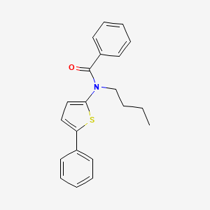 molecular formula C21H21NOS B14557055 N-Butyl-N-(5-phenylthiophen-2-yl)benzamide CAS No. 62188-01-6
