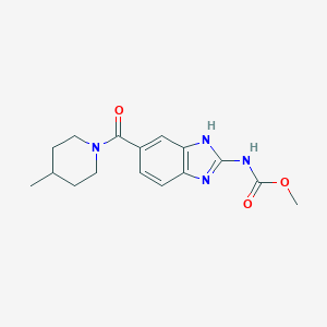 molecular formula C16H20N4O3 B145571 Methyl 5(6)-(4-methylpiperidin-1-yl)carbonylbenzimidazole-2-carbamate CAS No. 128579-70-4