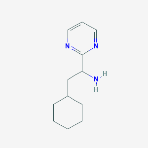 molecular formula C12H19N3 B1455712 2-Cyclohexyl-1-(pyrimidin-2-yl)ethan-1-amine CAS No. 1250770-52-5