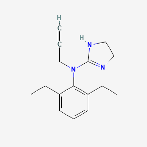 molecular formula C16H21N3 B14557134 N-(2,6-Diethylphenyl)-N-(prop-2-yn-1-yl)-4,5-dihydro-1H-imidazol-2-amine CAS No. 61939-90-0