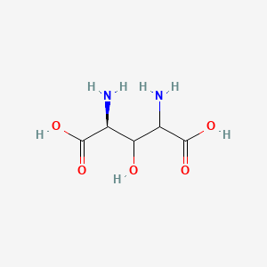 molecular formula C5H10N2O5 B14557176 4-Amino-3-hydroxyglutamic acid CAS No. 62243-31-6