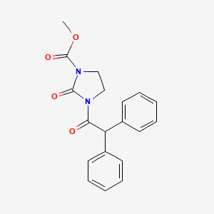 molecular formula C19H18N2O4 B14557186 Methyl 3-(diphenylacetyl)-2-oxoimidazolidine-1-carboxylate CAS No. 61687-04-5